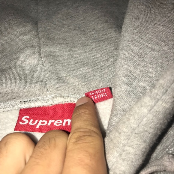 Gray supreme box logo